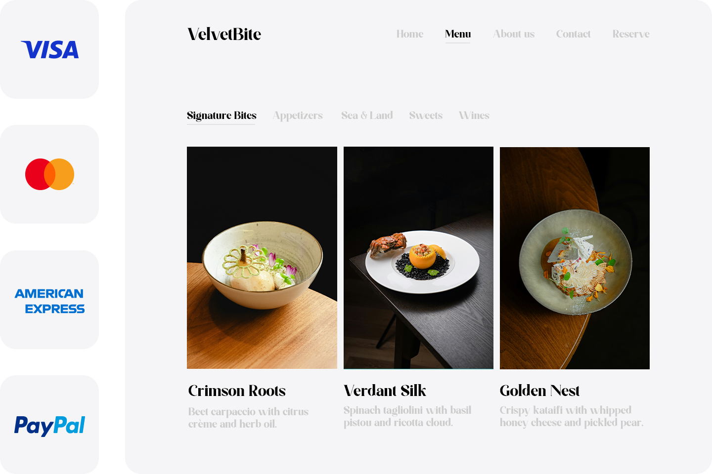 Image showcasing built-in ordering system.