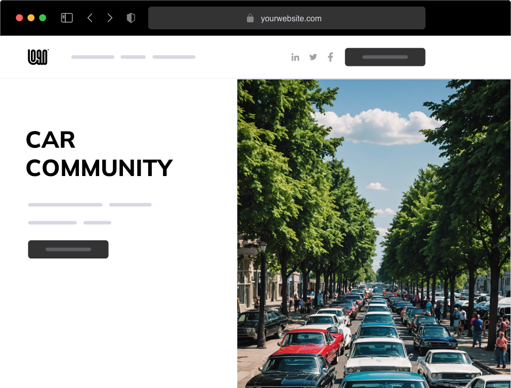 a car community website example