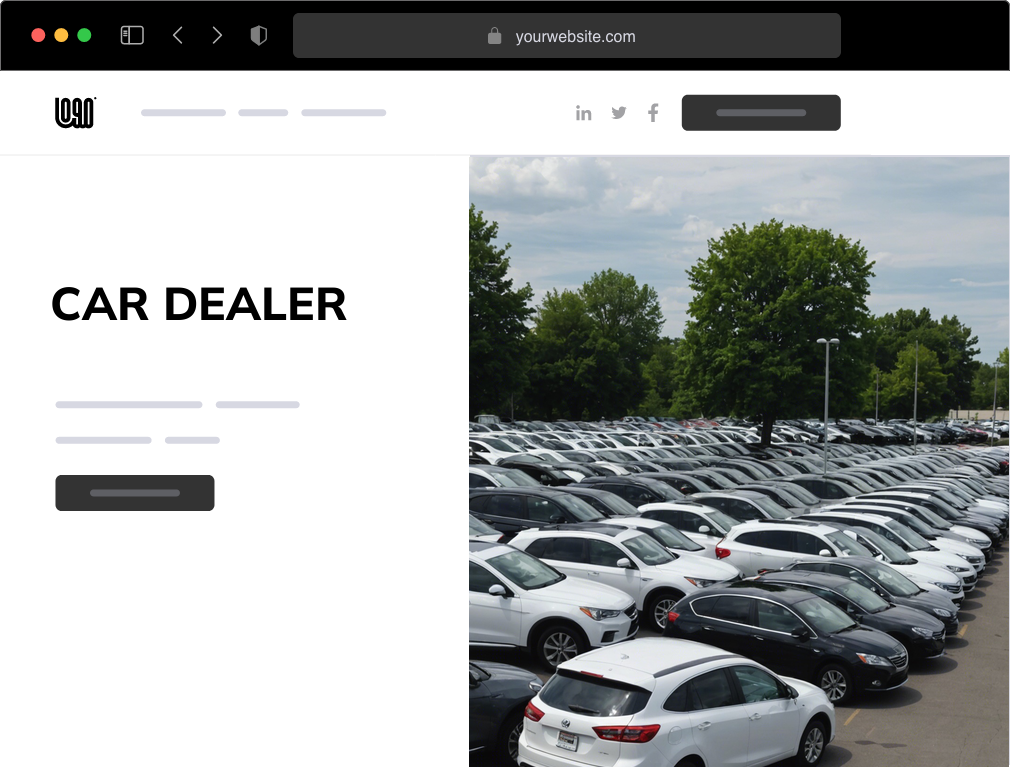 a car dealer website example