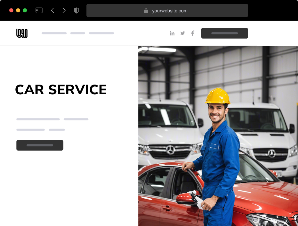 a car service website example