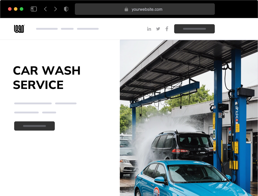 a car wash service website example