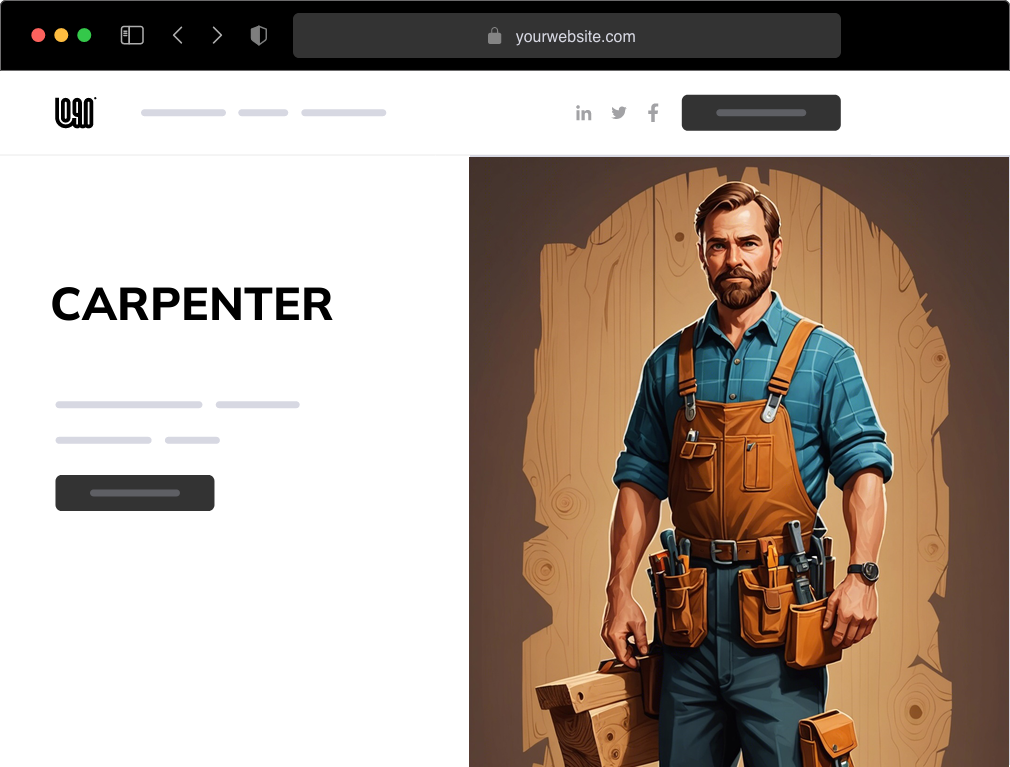 a carpenter website example