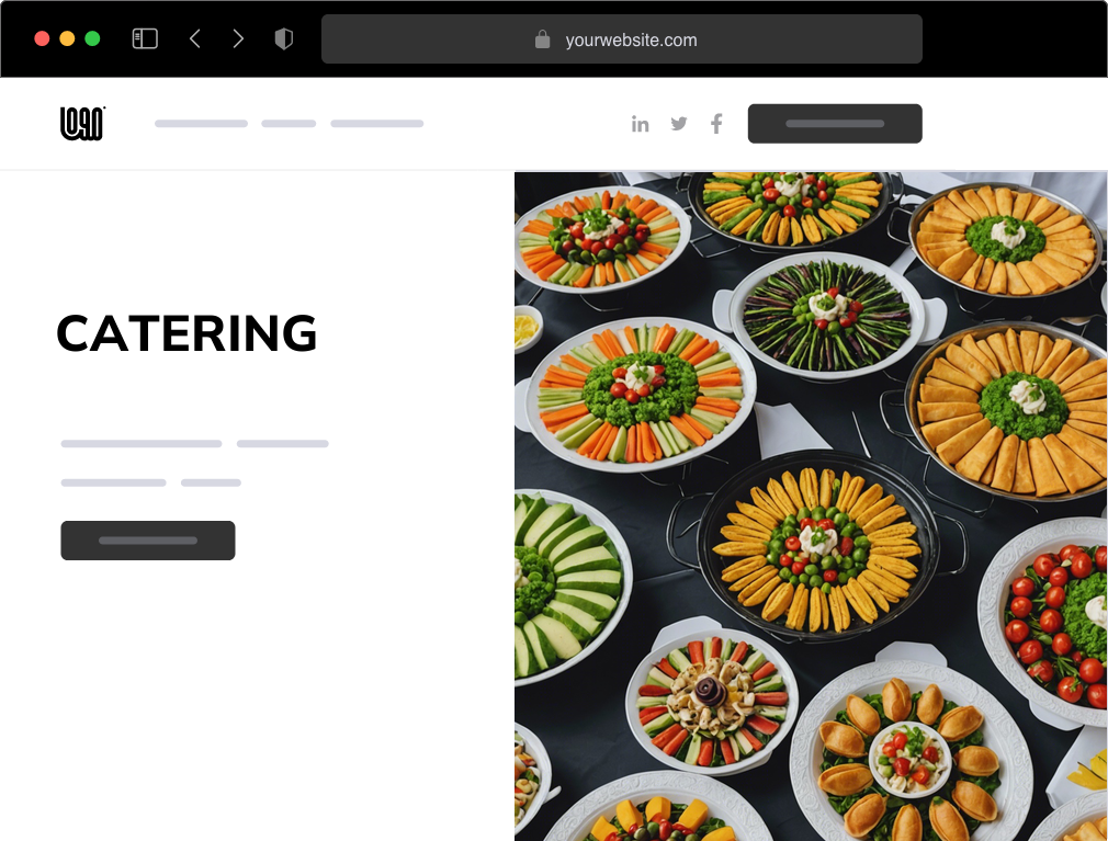 a catering website example
