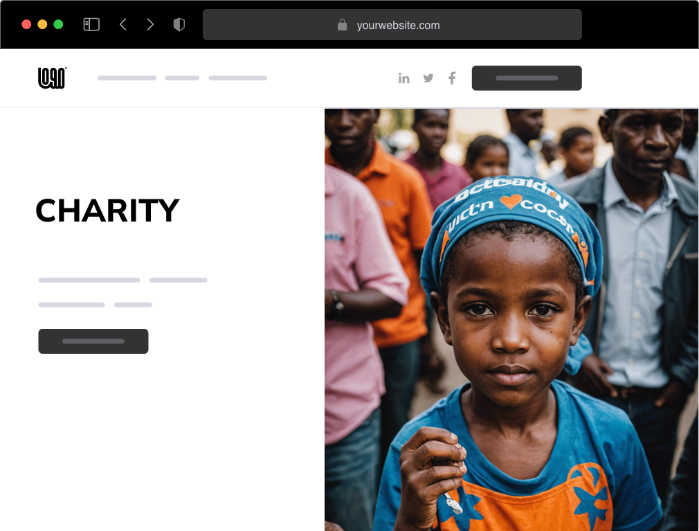 a charity website example