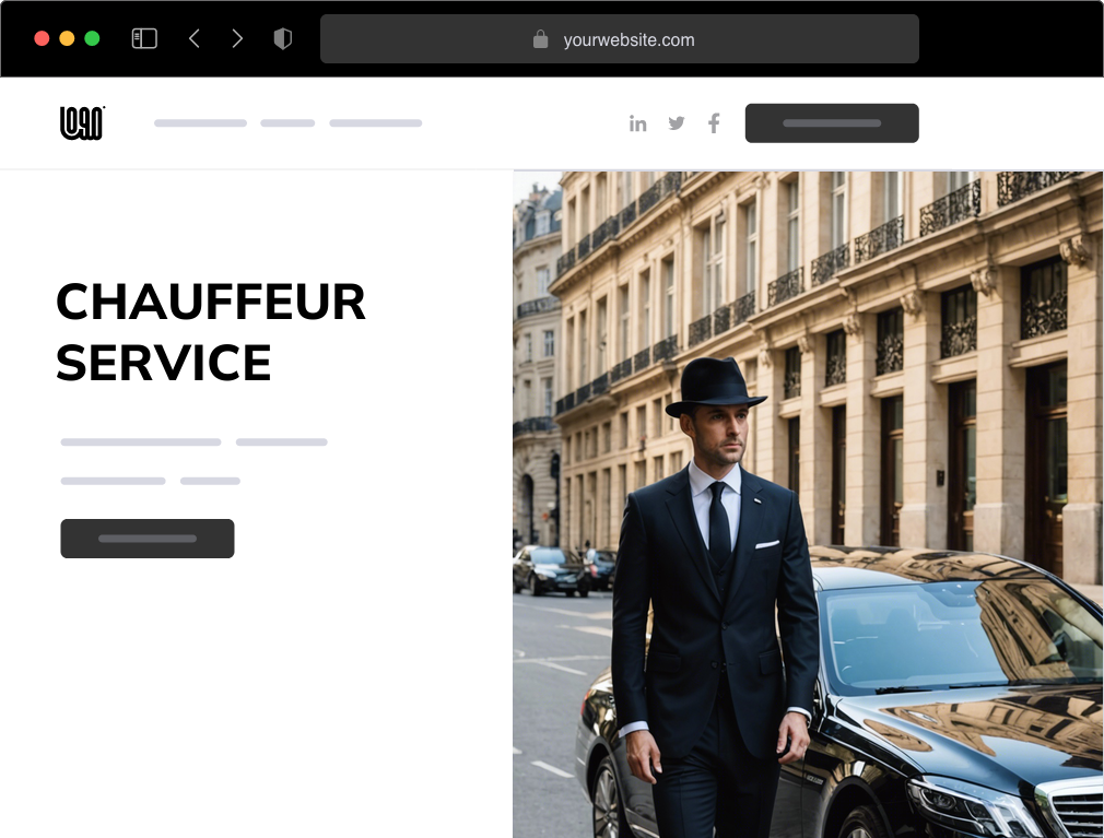 a chauffeur service website example