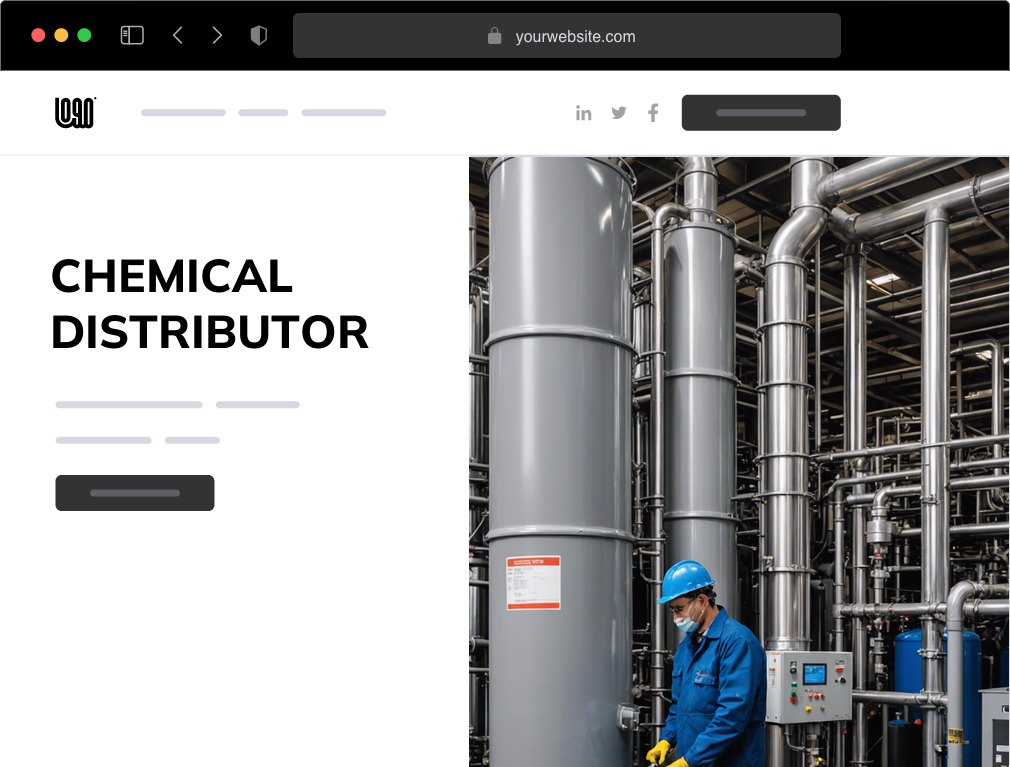 a chemical distributor website example