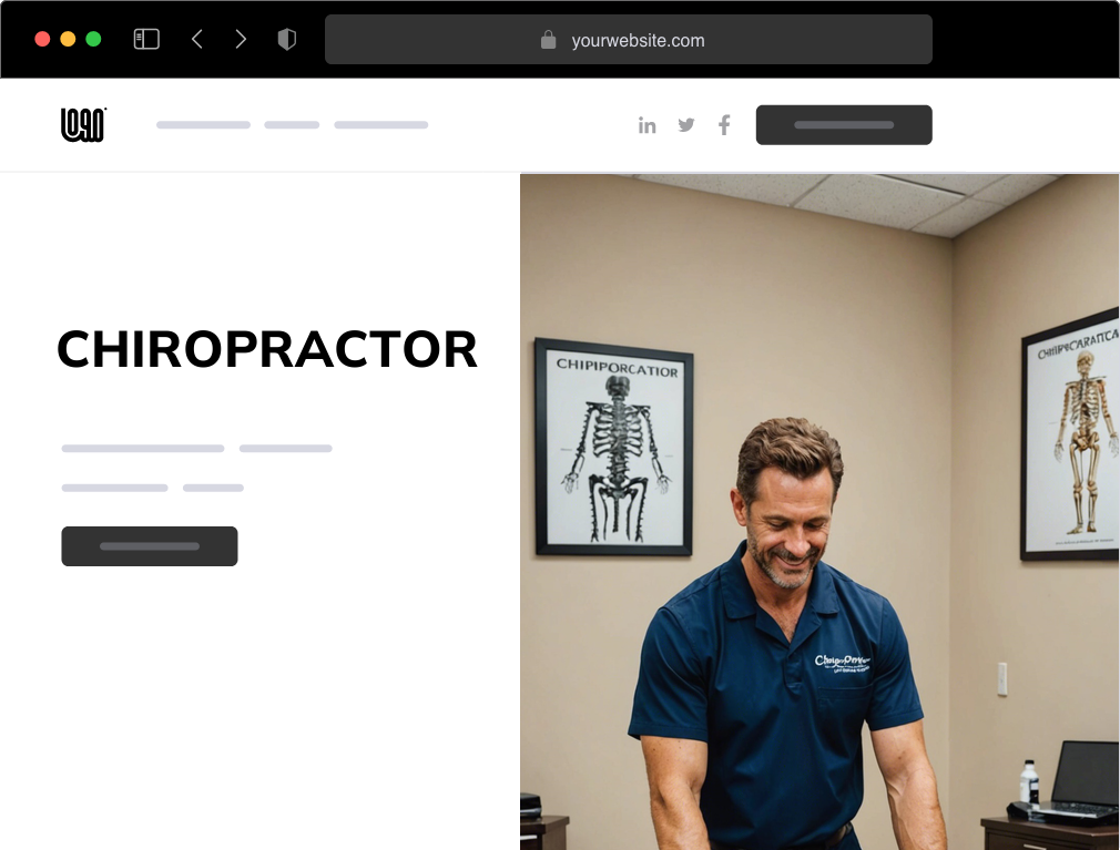a chiropractor website example