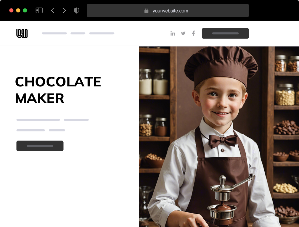 a chocolate maker website example