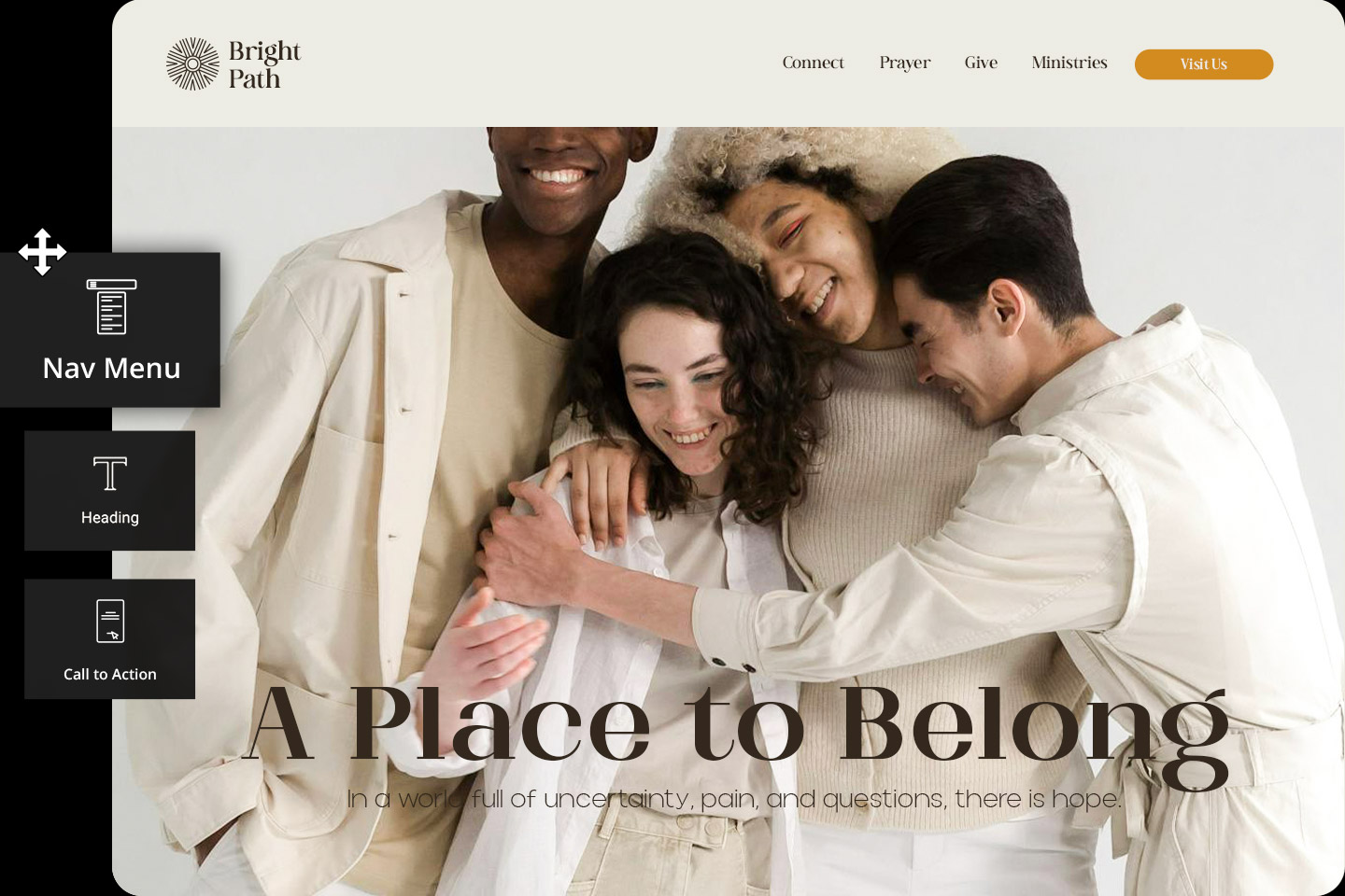 Header image of church website.