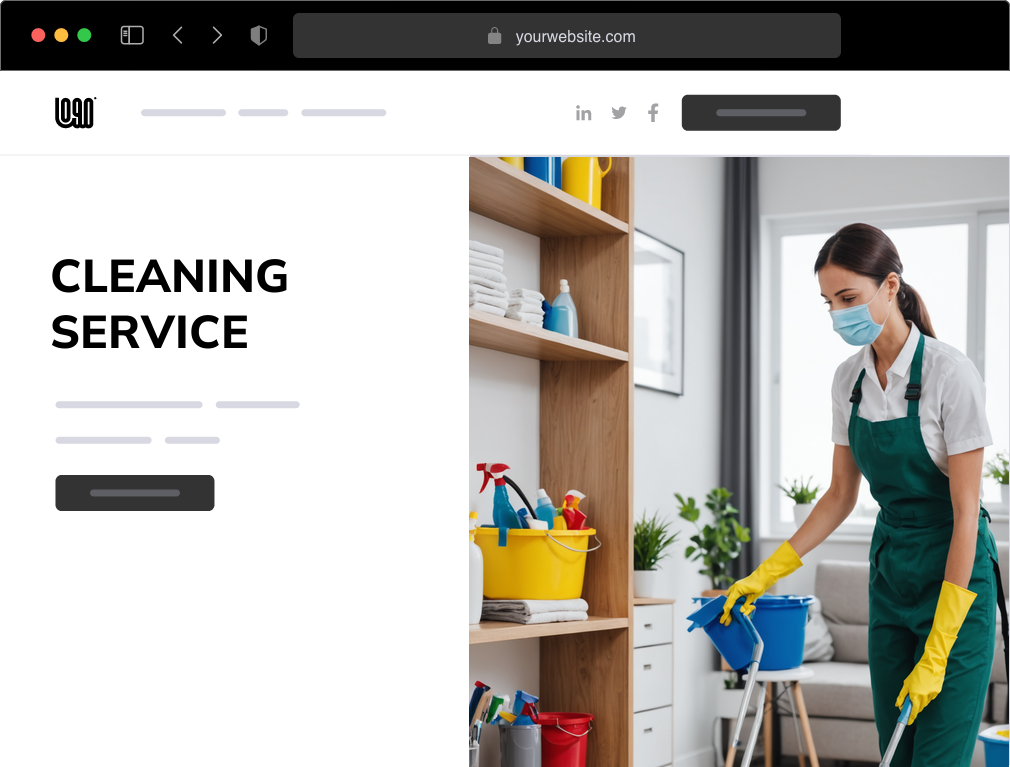 a cleaning service website example