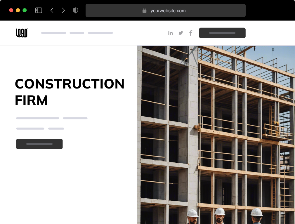 a construction firm website example