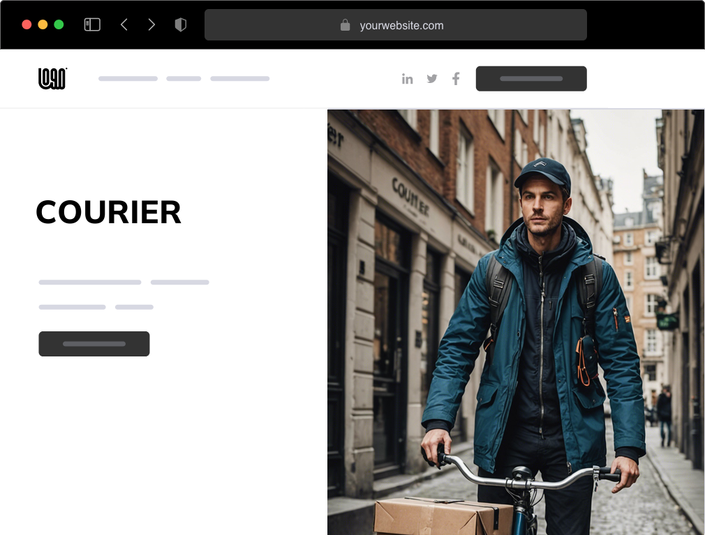 a courier website example