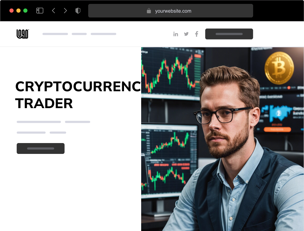 a cryptocurrency trader website example