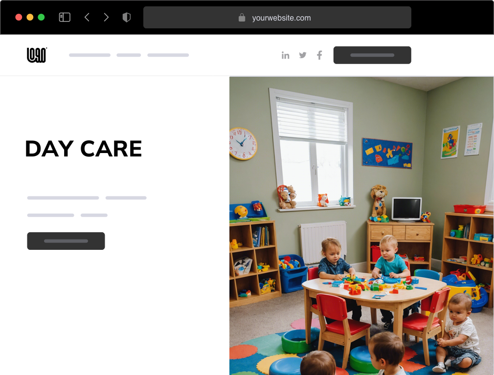 a day care website example