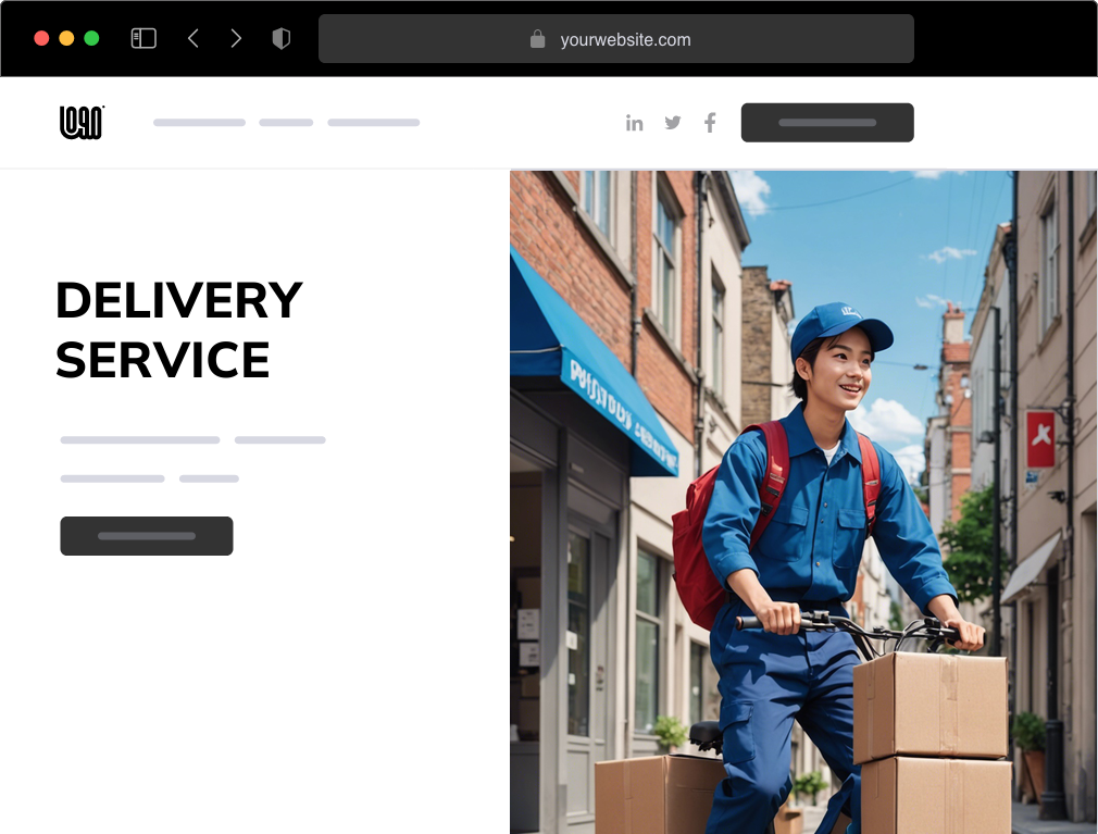 a delivery service website example
