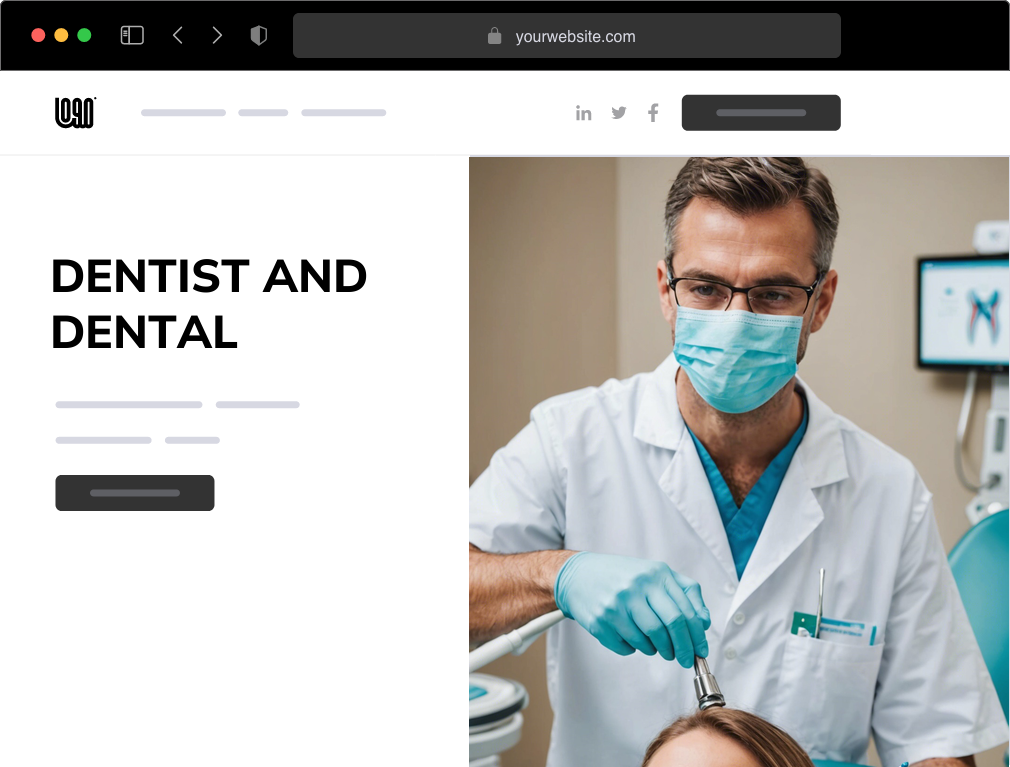 a dentist and dental website example