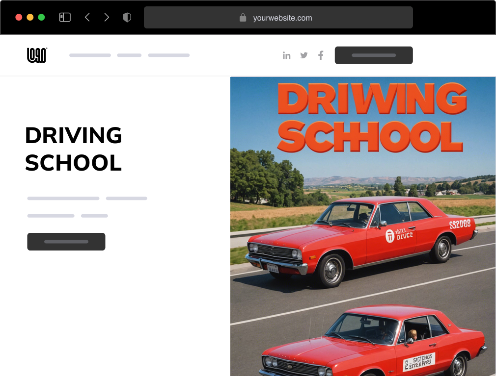 a driving school website example