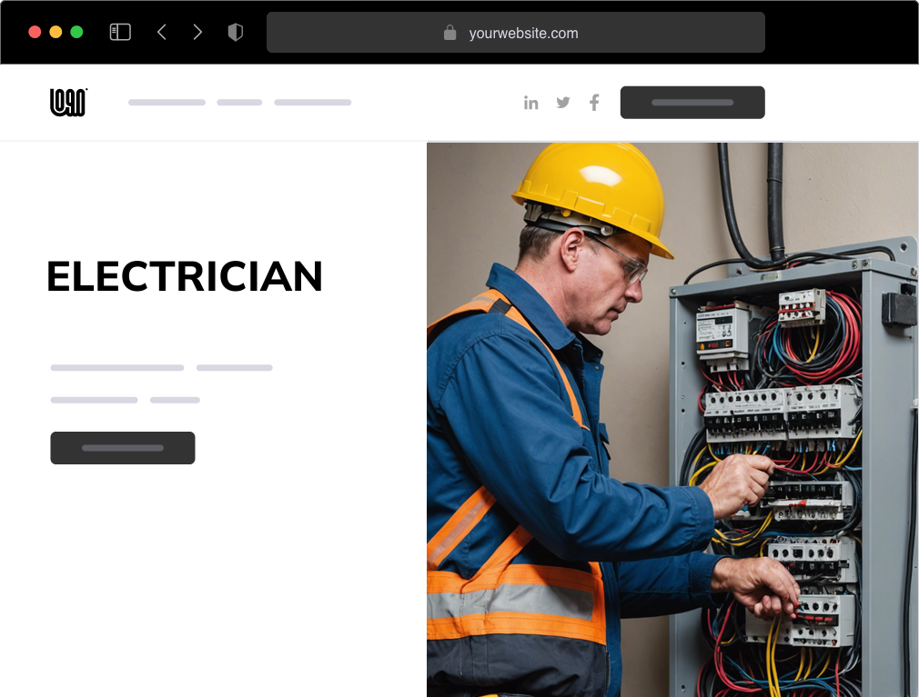an electrician website example