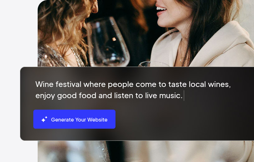 Image of describing the event to generate a website.
