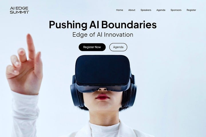 Event website example.