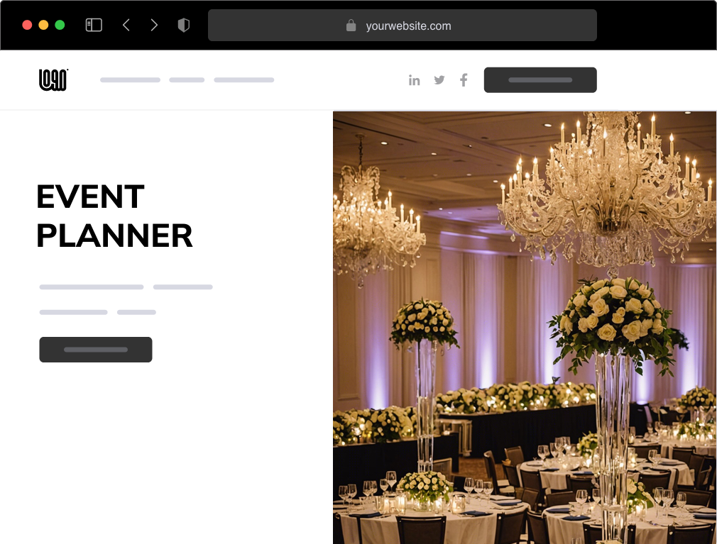 an event planner website example