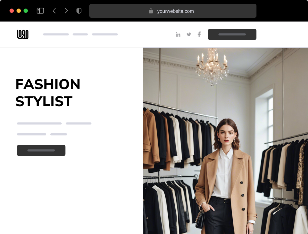 a fashion stylist website example