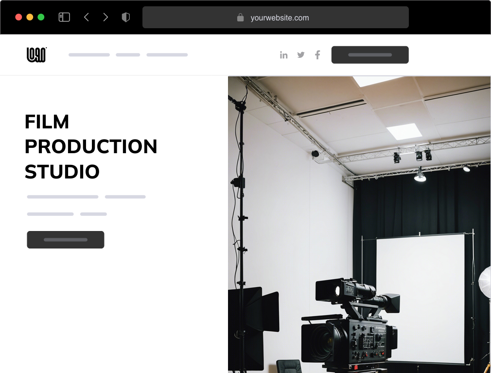 a film production studio website example