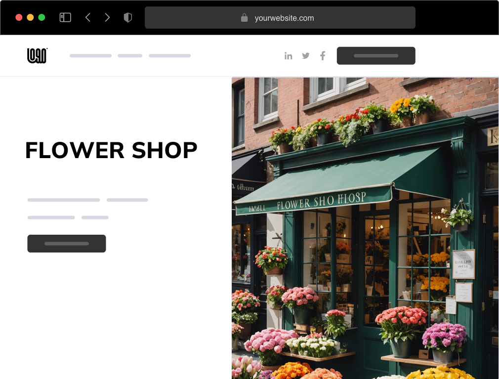 a flower shop website example