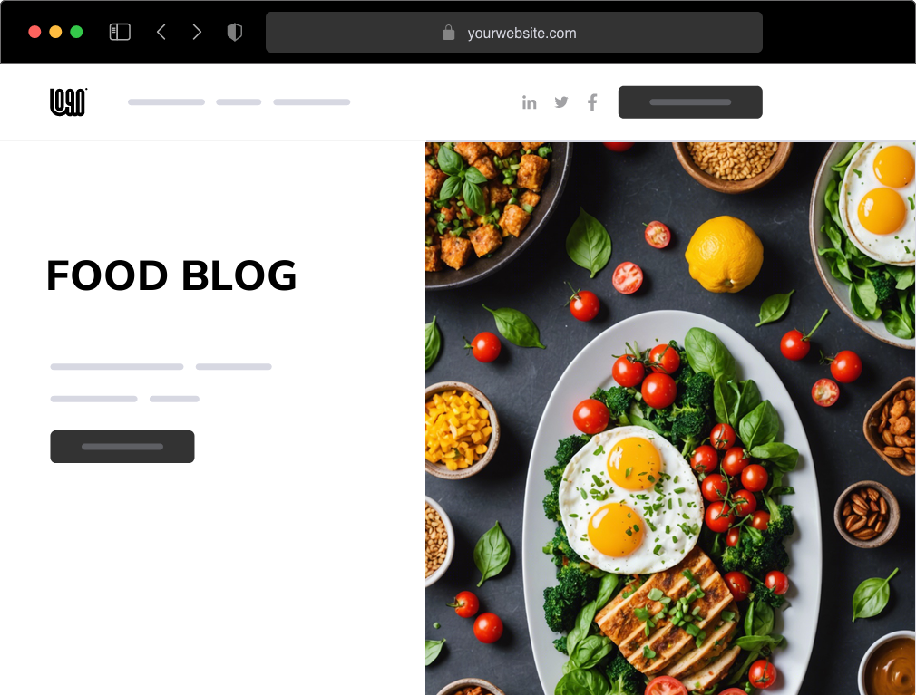 a food blog website example