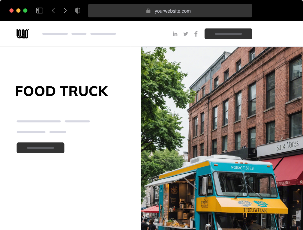 a food truck website example