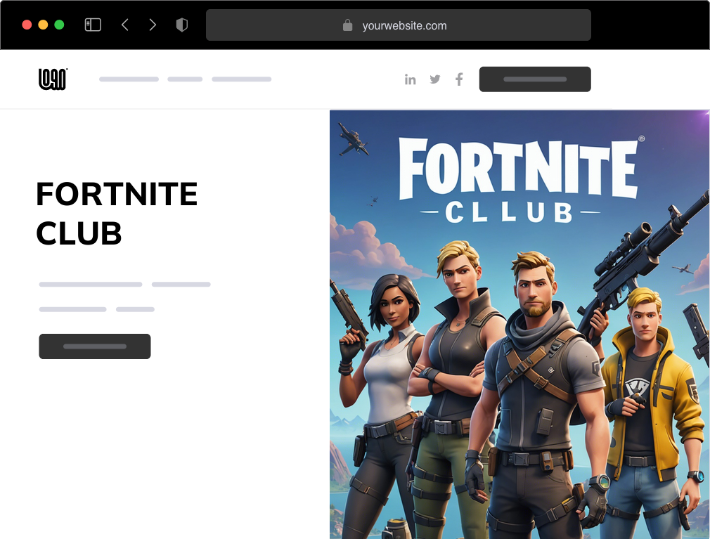 a fortnite club website example