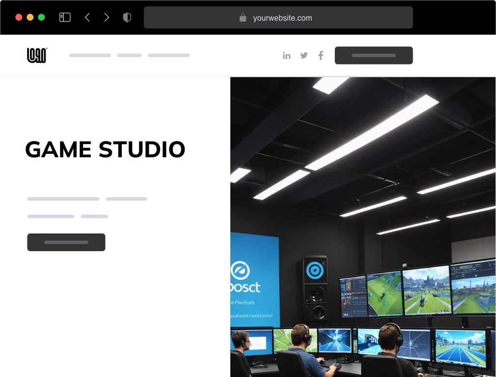 a game studio website example