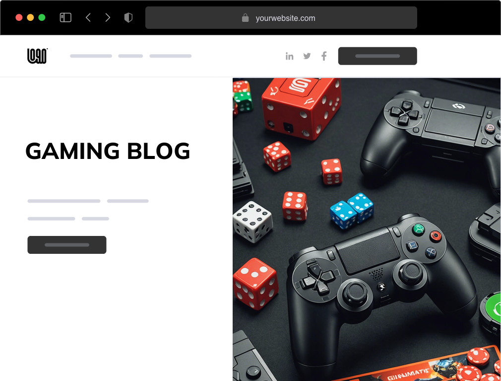 a gaming blog website example