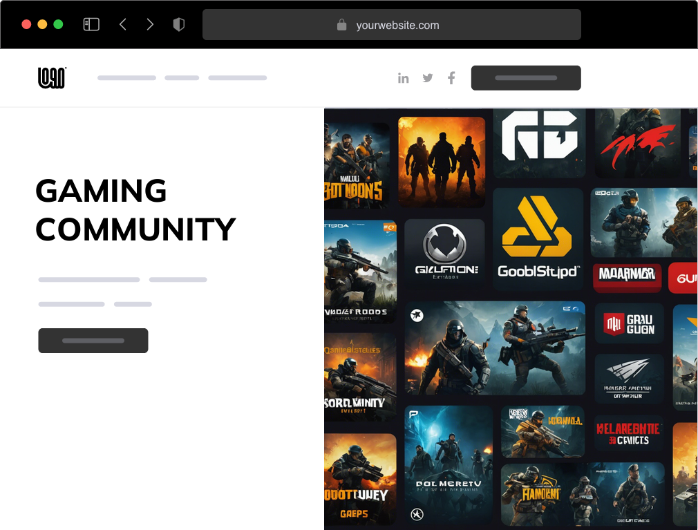 a gaming community website example
