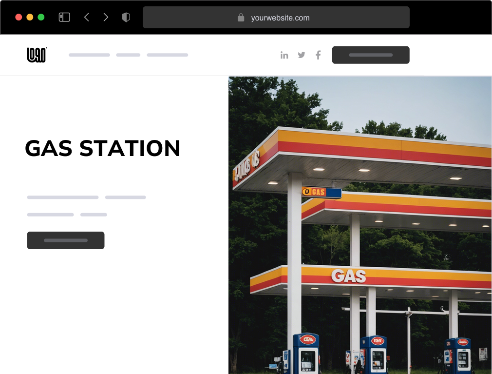 a gas station website example
