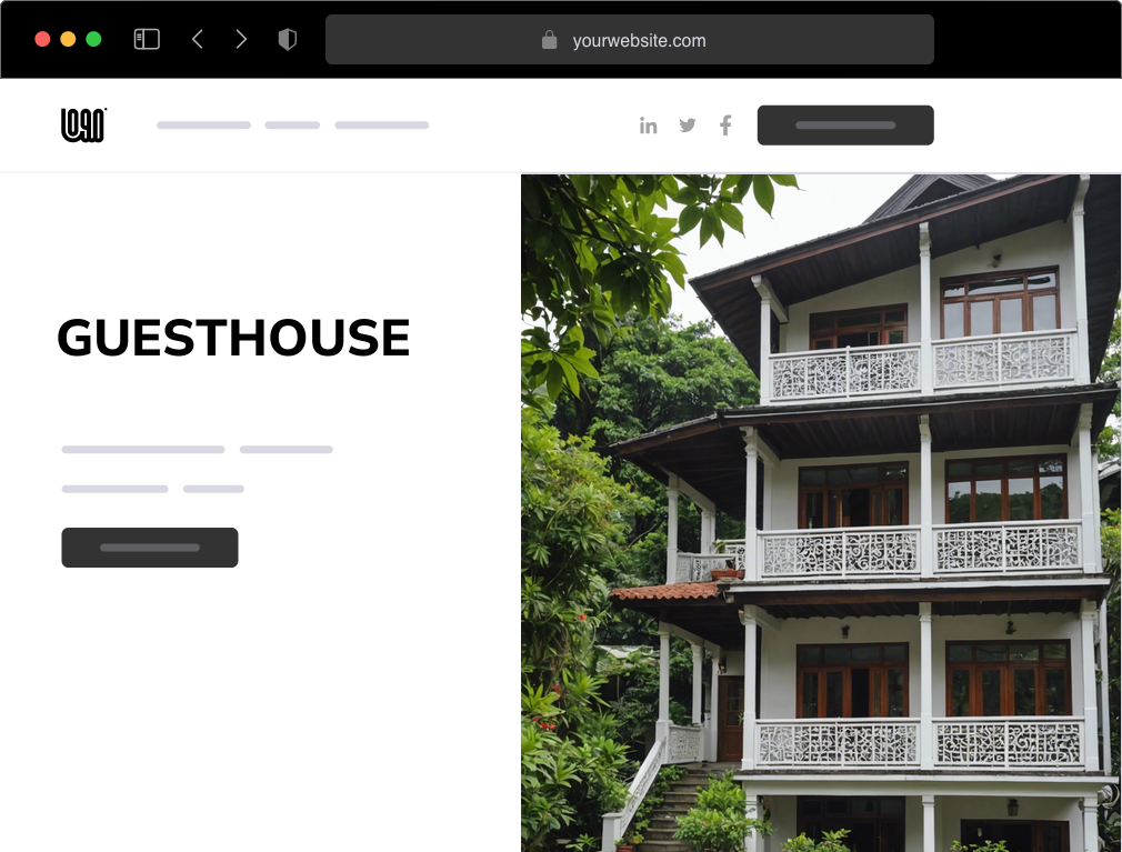 a guesthouse website example