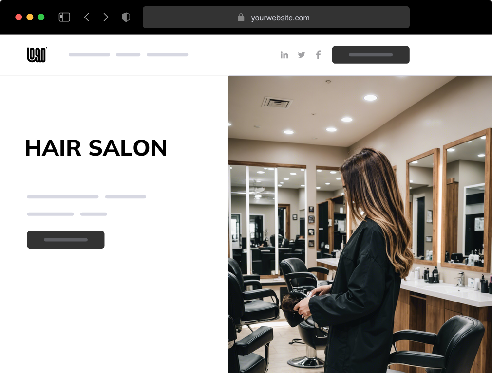 a hair salon website example
