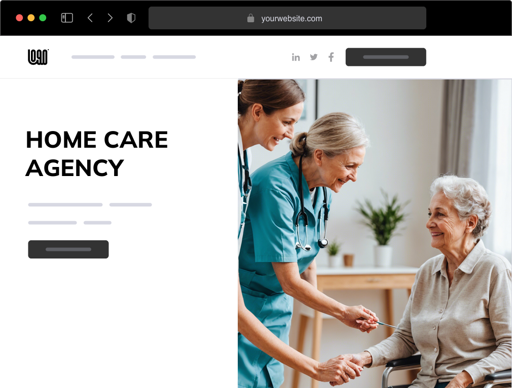 a home care agency website example