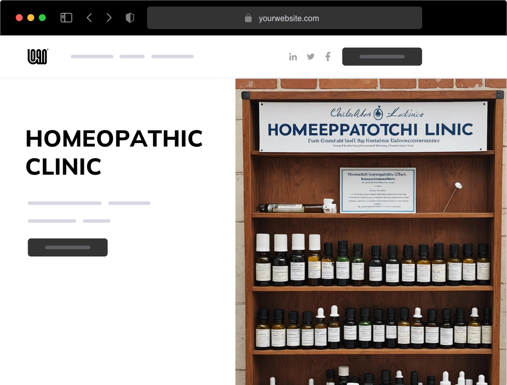 a homeopathic clinic website example