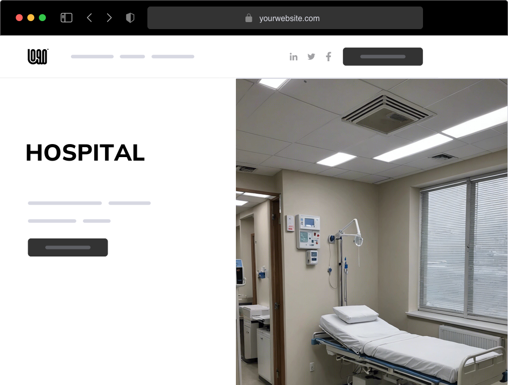 a hospital website example