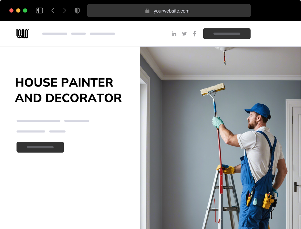 a house painter and decorator website example