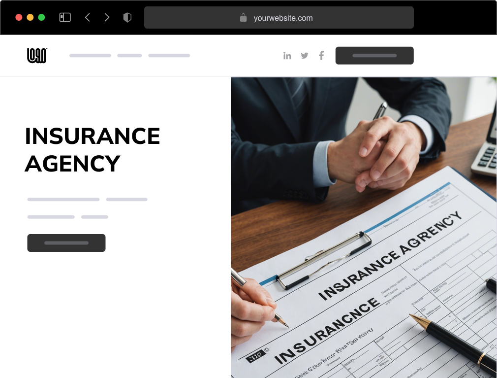 an insurance agency website example