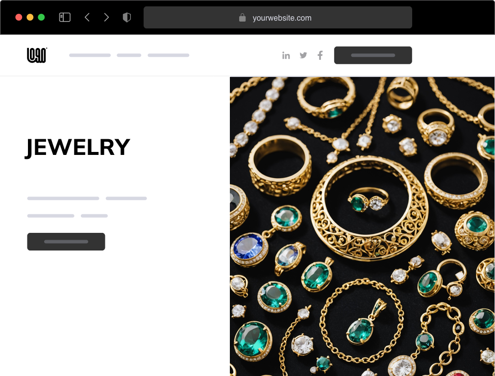a jewelry website example