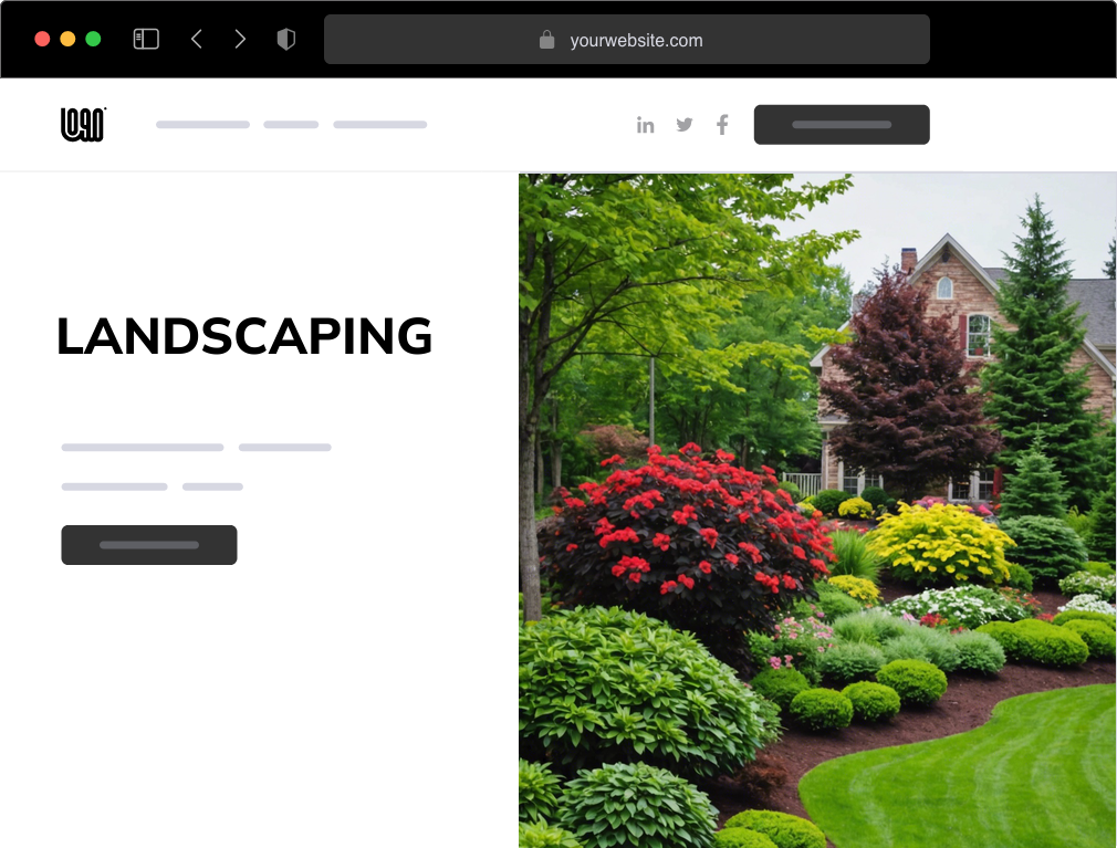 a landscaping website example