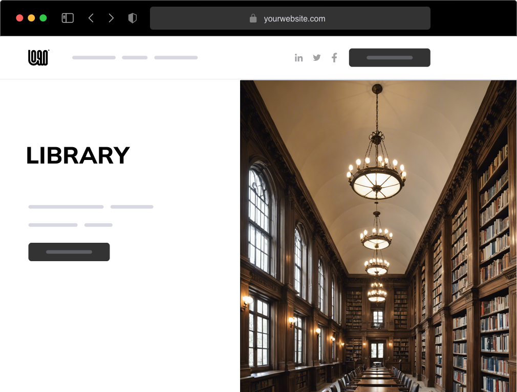 a library website example