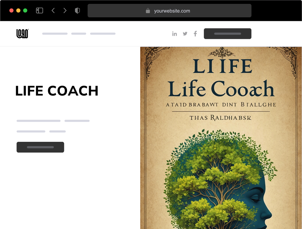a life coach website example
