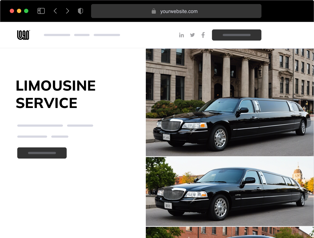 a limousine service website example
