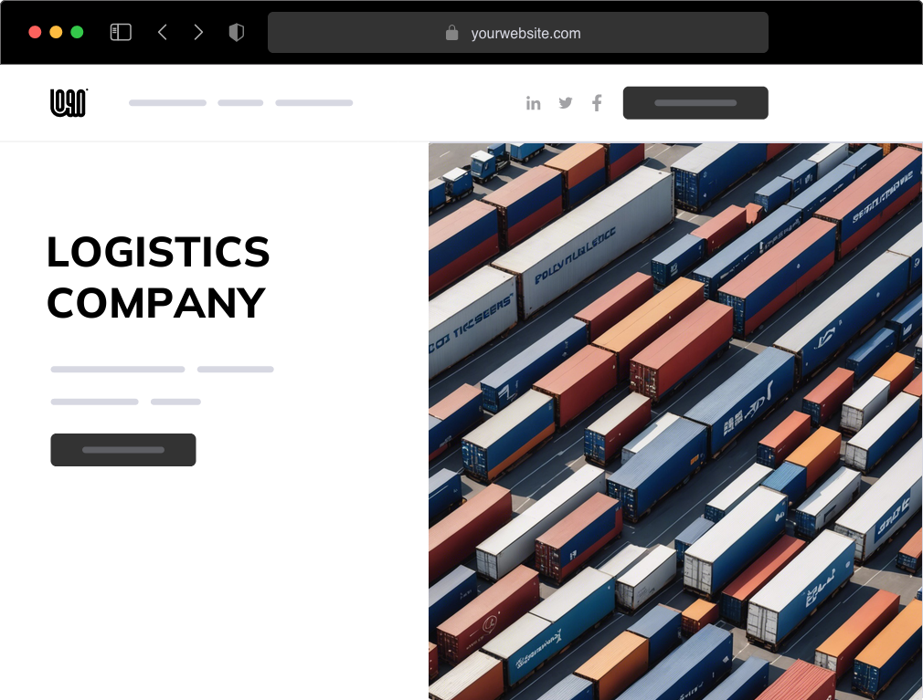a logistics company website example