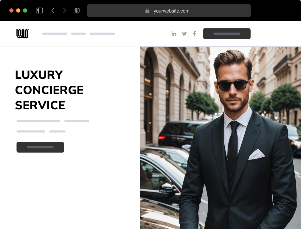 a luxury concierge service website example