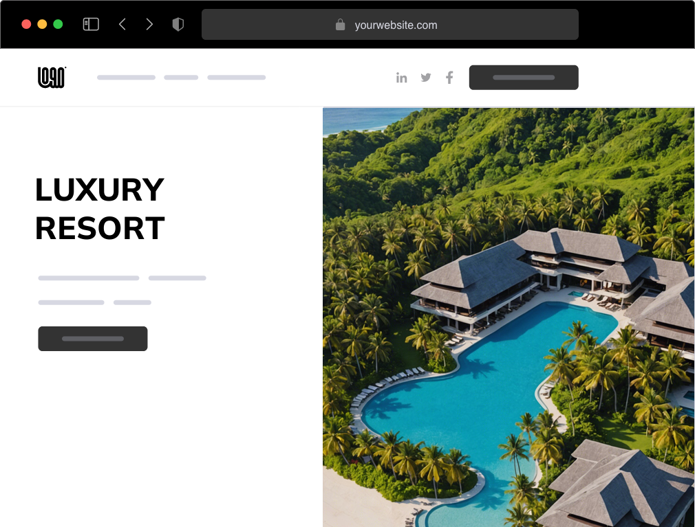 a luxury resort website example